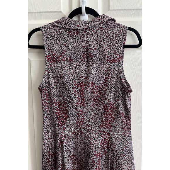 K STUDIO Vintage 90s Y2K Floral Ditzy Print Leather Tie Maxi Dress - Picture 10 of 15